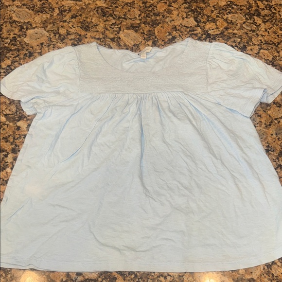 Lucky Brand Tops - Lucky Brand Light Blue Smocked Yoke women’s Top